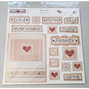 Top‎ Line Creations "Mom n' Dad", Scrapbook 12" x 12" Page Kit, Crafts  NEW!